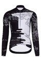 HOLOKOLO Cycling winter long sleeve jersey - VENTURE LADY WINTER - white/black