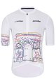 HOLOKOLO Cycling short sleeve jersey and shorts - MAAPPI II. ELITE - white/multicolour/black