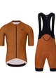 HOLOKOLO Cycling short sleeve jersey and shorts - VICTORIOUS - brown
