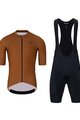 HOLOKOLO Cycling short sleeve jersey and shorts - VICTORIOUS - brown/black