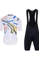 HOLOKOLO Cycling short sleeve jersey and shorts - UNIVERSE ELITE - black/white/multicolour