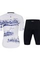 HOLOKOLO Cycling short sleeve jersey and shorts - EXPLORE ELITE LADY - white/blue/black