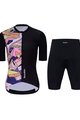 HOLOKOLO Cycling short sleeve jersey and shorts - ESCAPE ELITE LADY - multicolour/black