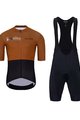 HOLOKOLO Cycling short sleeve jersey and shorts - VIBES - black/brown