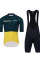 HOLOKOLO Cycling short sleeve jersey and shorts - VIBES - green/black/yellow