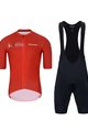 HOLOKOLO Cycling short sleeve jersey and shorts - VIBES - black/red