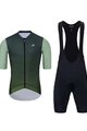 HOLOKOLO Cycling short sleeve jersey and shorts - INFINITY - green/black