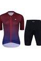 HOLOKOLO Cycling short sleeve jersey and shorts - INFINITY LADY - black/bordeaux/blue