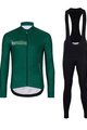 HOLOKOLO Cycling long sleeve jersey and bibtights - VIBES WINTER - black/green