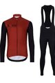 HOLOKOLO Cycling long sleeve jersey and bibtights - VIBES WINTER - black/red