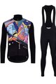 HOLOKOLO Cycling long sleeve jersey and bibtights - FANTASY WINTER - multicolour/black