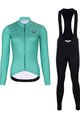 HOLOKOLO Cycling long sleeve jersey and bibtights - STARLIGHT LADY W - black/light blue