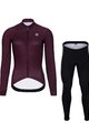 HOLOKOLO Cycling long sleeve jersey and bibtights - STARLIGHT LADY W - black/purple