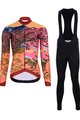 HOLOKOLO Cycling long sleeve jersey and bibtights - FREE LADY WINTER - black/multicolour