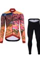 HOLOKOLO Cycling long sleeve jersey and bibtights - FREE LADY WINTER - multicolour/black