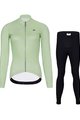 HOLOKOLO Cycling long sleeve jersey and bibtights - PHANTOM LADY WINTER - light green/black