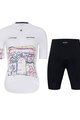 HOLOKOLO Cycling short sleeve jersey and shorts - MAAPPI II. ELITE L - white/black/multicolour