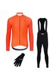 HOLOKOLO Cycling winter set - PERFORMANCE WINTER - black/orange