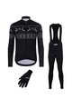 HOLOKOLO Cycling long sleeve jersey and bibtights - FROSTTRAIL WINTER - black