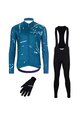 HOLOKOLO Cycling long sleeve jersey and bibtights - PASSION WINTER - blue/black