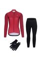 RIVANELLE BY HOLOKOLO Cycling winter set with jacket - PERFORMANCE WINTER - black/bordeaux