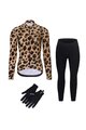 RIVANELLE BY HOLOKOLO Cycling winter set with jacket - WILDCAT II WINTER - beige/black