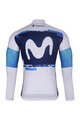 BONAVELO Cycling long sleeve jersey and bibtights - MOVISTAR 2025 WINTER - blue/black/white