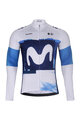 BONAVELO Cycling long sleeve jersey and bibtights - MOVISTAR 2025 WINTER - blue/black/white