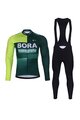 BONAVELO Cycling winter set with jacket - BORA 2024 - green/white
