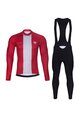 BONAVELO Cycling winter set with jacket - POLAND WINTER - white/red