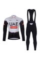 BONAVELO Cycling long sleeve jersey and bibtights - UAE 2025 WINTER - white/black