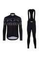 HOLOKOLO Cycling long sleeve jersey and bibtights - FROSTTRAIL WINTER - black