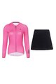 RIVANELLE BY HOLOKOLO Cycling long sleeve jersey and bibtights - VICTORIOUS - black/pink