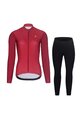 RIVANELLE BY HOLOKOLO Cycling winter set with jacket - PERFORMANCE WINTER - bordeaux/black