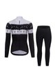 RIVANELLE BY HOLOKOLO Cycling winter set with jacket - FROSTTRAIL WINTER - black/white