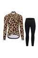 RIVANELLE BY HOLOKOLO Cycling winter set with jacket - WILDCAT II WINTER - beige/brown/black