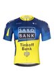 BONAVELO Cycling short sleeve jersey and shorts - SAXO BANK TINKOFF - yellow/blue/black