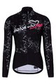 HOLOKOLO Cycling winter set with jacket - GRAFFITI LADY - black/white