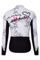 HOLOKOLO Cycling winter set with jacket - GRAFFITI LADY - black/white