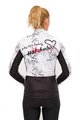 HOLOKOLO Cycling thermal jacket - GRAFFITI LADY - white/black