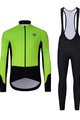 HOLOKOLO Cycling winter set with jacket - CLASSIC - black/light green