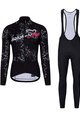 HOLOKOLO Cycling winter set with jacket - GRAFFITI LADY - black/white