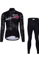 HOLOKOLO Cycling winter set with jacket - GRAFFITI LADY - black/white