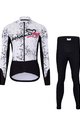 HOLOKOLO Cycling winter set with jacket - GRAFFITI LADY - white/black