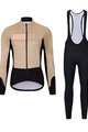 HOLOKOLO Cycling winter set with jacket - ELEMENT LADY - beige/black/brown
