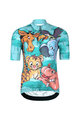 HOLOKOLO Cycling short sleeve jersey and shorts - SAFARI - multicolour/turquoise/black