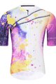 HOLOKOLO Cycling short sleeve jersey and shorts - SPLASH - purple/grey/blue