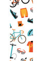NU. BY HOLOKOLO Cycling short sleeve t-shirt - PEDAL BY PEDAL - multicolour/white