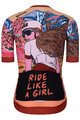 RIVANELLE BY HOLOKOLO Cycling short sleeve jersey and shorts - FREE ELITE LADY LIMI - orange/black/multicolour