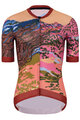 RIVANELLE BY HOLOKOLO Cycling short sleeve jersey and shorts - FREE ELITE LADY - multicolour/black/orange
